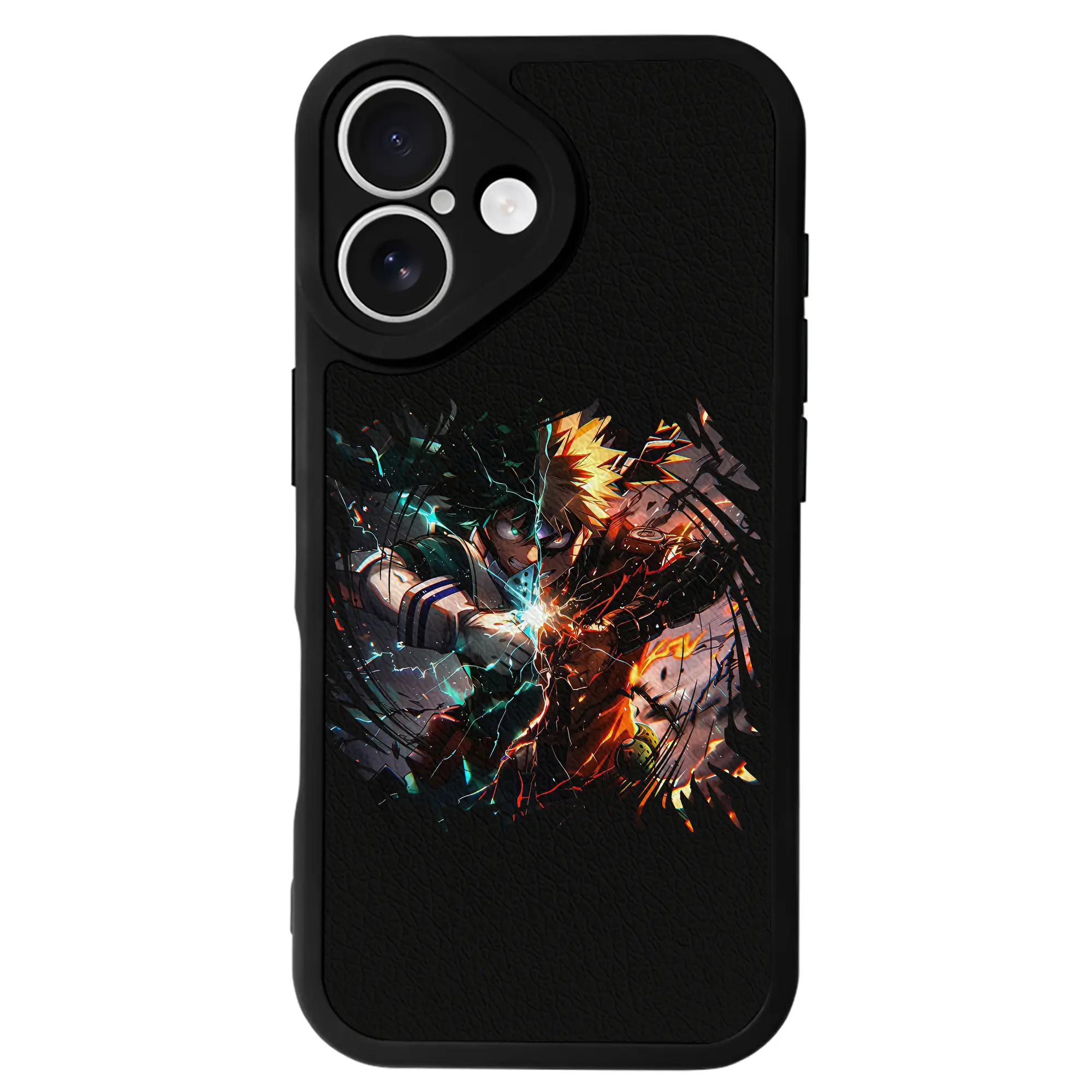 僕のヒーローアカデミア グッズ,爆豪勝己 - IPhone 16シリーズ対応 ・ シリコンスマホケース ・ レザー調 ・ 高精度フィット ・ 耐衝撃 ・ ワイヤレス充電対応 ・ 精密カット